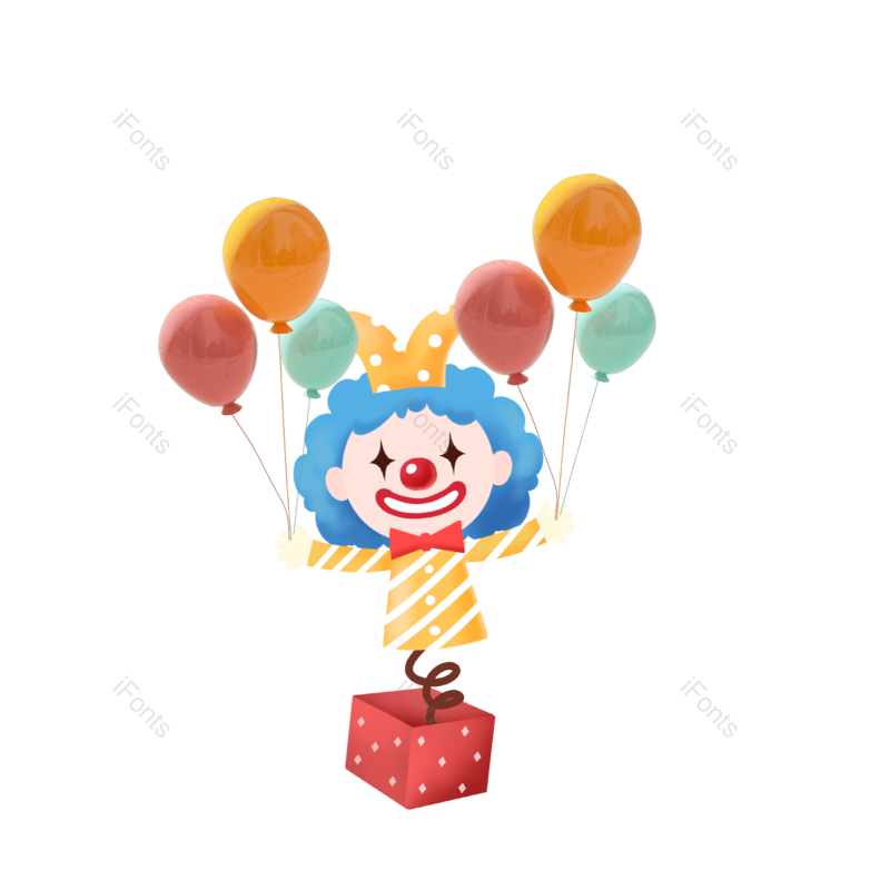 插图图片,帽子元素,气球PNG,箱子免抠素材